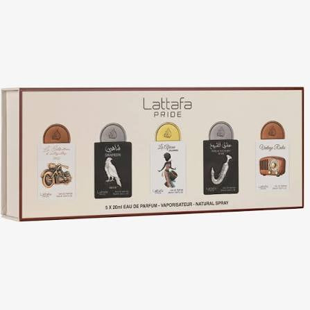 LATTAFA PRIDE GIFT SET BOX 05 5 X 20ml – BEIRUT PERFUMES