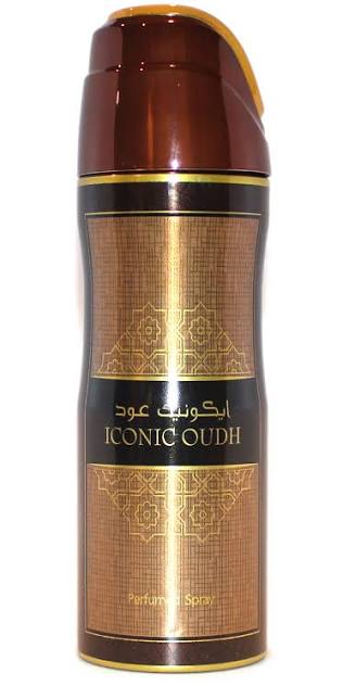 LATTAFA ICONIC OUDH BODY PERFUMED SPRAY 6.65 oz